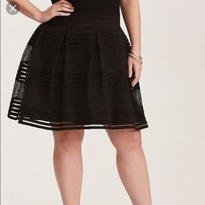 Torrid sheer flared skirt